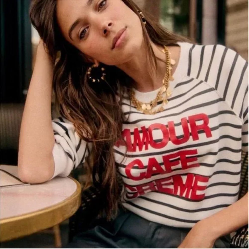 AMOUR CAFÉ CRÈME SWEATSHIRT | SEZANE